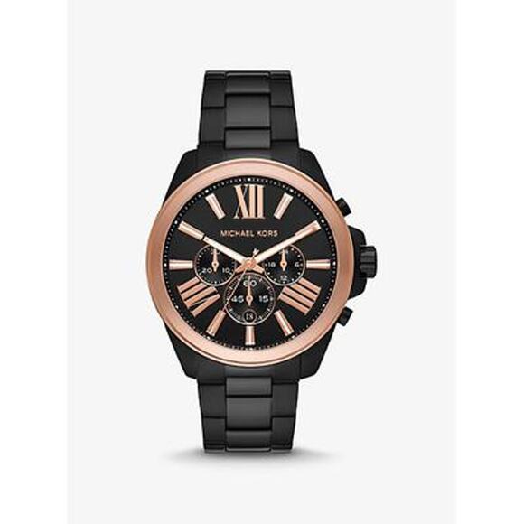 NWT Michael Kors MK8933 Wren Chronograph Black-Tone Stainless Steel Men's Watch - Picture 1 of 1
